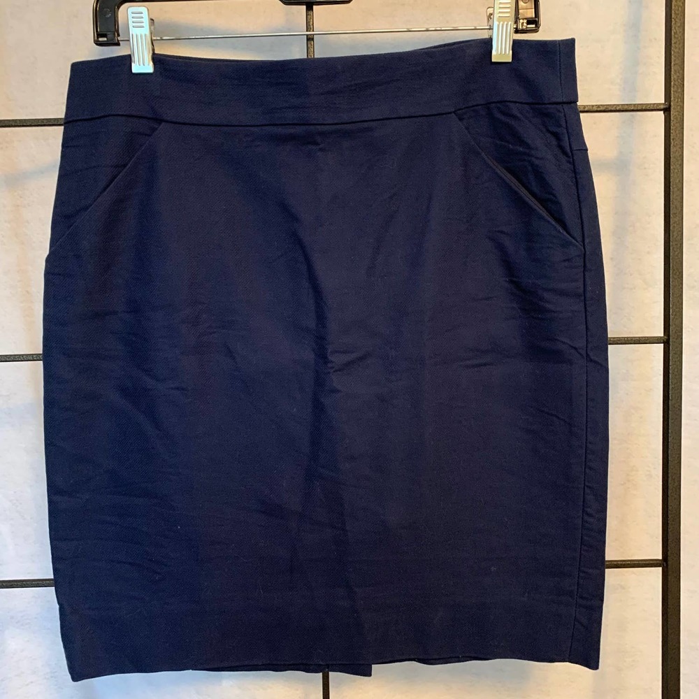 The Pencil Skirt by J‎ Crew Factory Navy